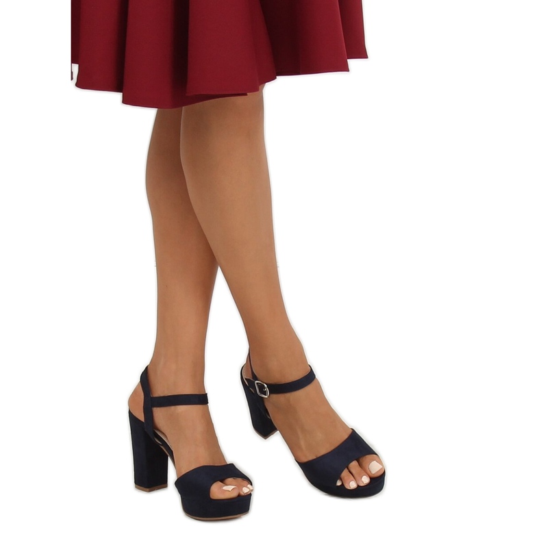 Sandals on the platform YL96095 Navy navy blue 2