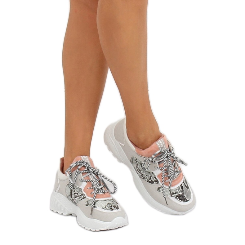 Gray BL170P Snake Skin sports shoes pink grey 2