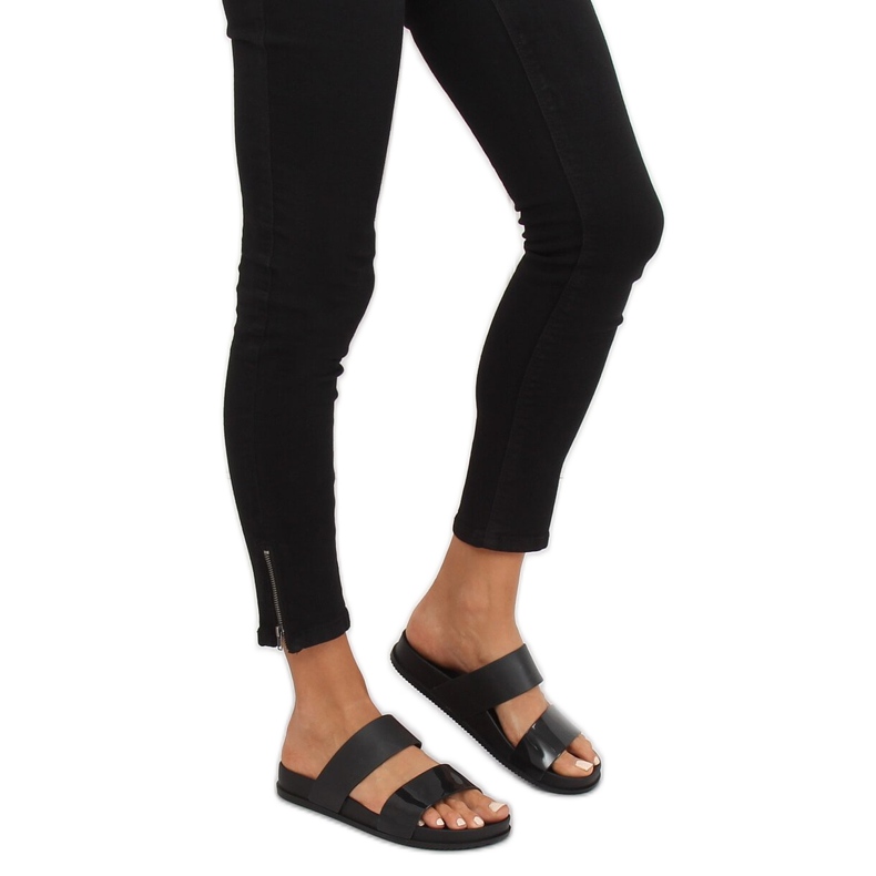 Black women's black slippers TS-23 Black 2