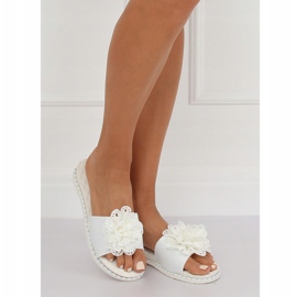White 38822 White women's slippers 2