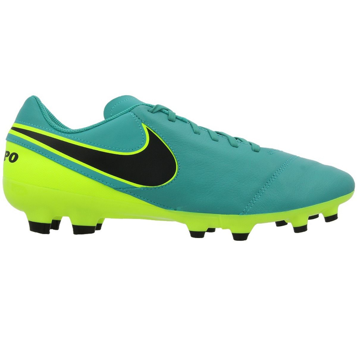 nike tiempo black and turquoise