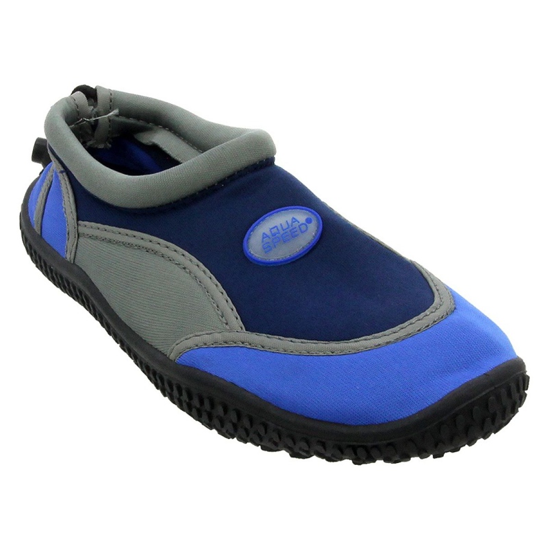 Aqua-Speed ​​Jr. neoprene beach shoes, navy blue and gray multicolored 2