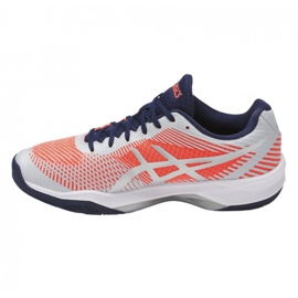 Asics Volley Elite Ff W B751N-0696 volleyball shoes white orange 1