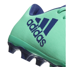 Adidas X 17.4 FxG Jr CP9014 football boots blue green 2