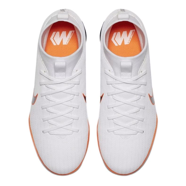 Nike Mercurial SuperflyX 6 Academy Gs Tf Jr AH7344-107 football shoes white white 1