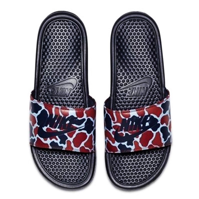 Nike Benassi Just Do It Print 631261-405 Slide black multicolored 1