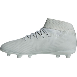 The adidas Nemeziz 18.3 Fg Jr DB2353 football boots white white 2