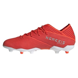 The adidas Nemeziz 19.1 Fg Jr F99955 football boots red red 1