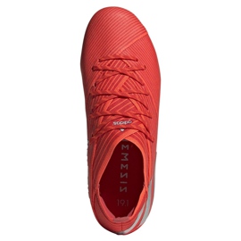 The adidas Nemeziz 19.1 Fg Jr F99955 football boots red red 2