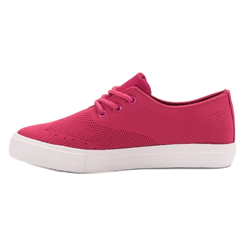 SHELOVET Pink Textile Sneakers 1