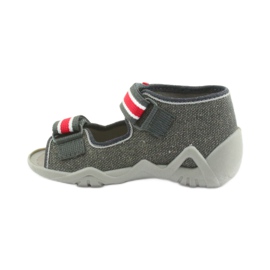 Boys' slippers Napa Befado 250P089 gray red grey 2