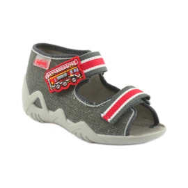 Boys' slippers Napa Befado 250P089 gray red grey 1