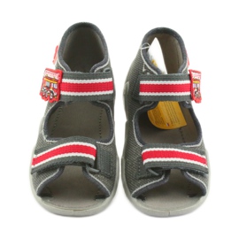 Boys' slippers Napa Befado 250P089 gray red grey 3