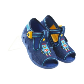 Boys' slippers Befado 217P103 navy blue 4