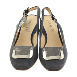 Caprice women's sandals with a 29500 buckle navy blue 3