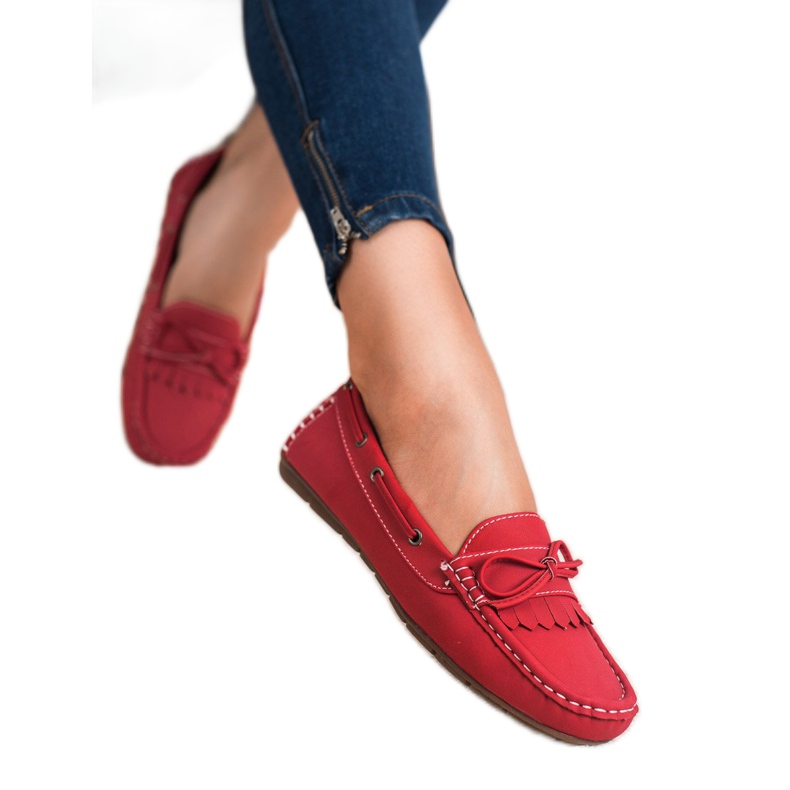 SHELOVET Loafers With A Bow red 2