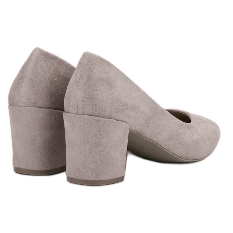 Small Swan Suede Pumps grey 1