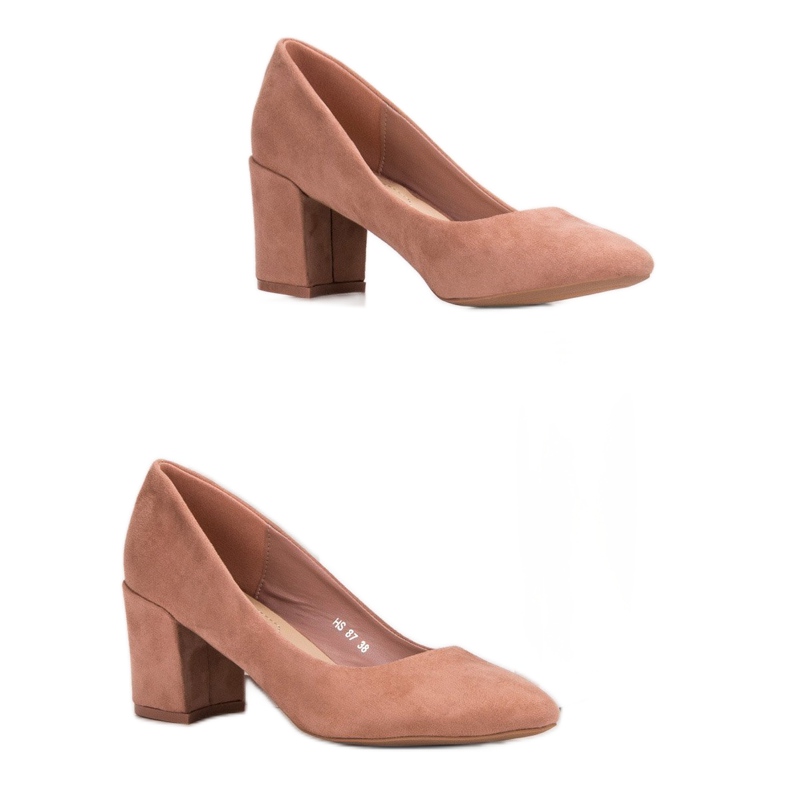Small Swan Suede Pumps pink 1
