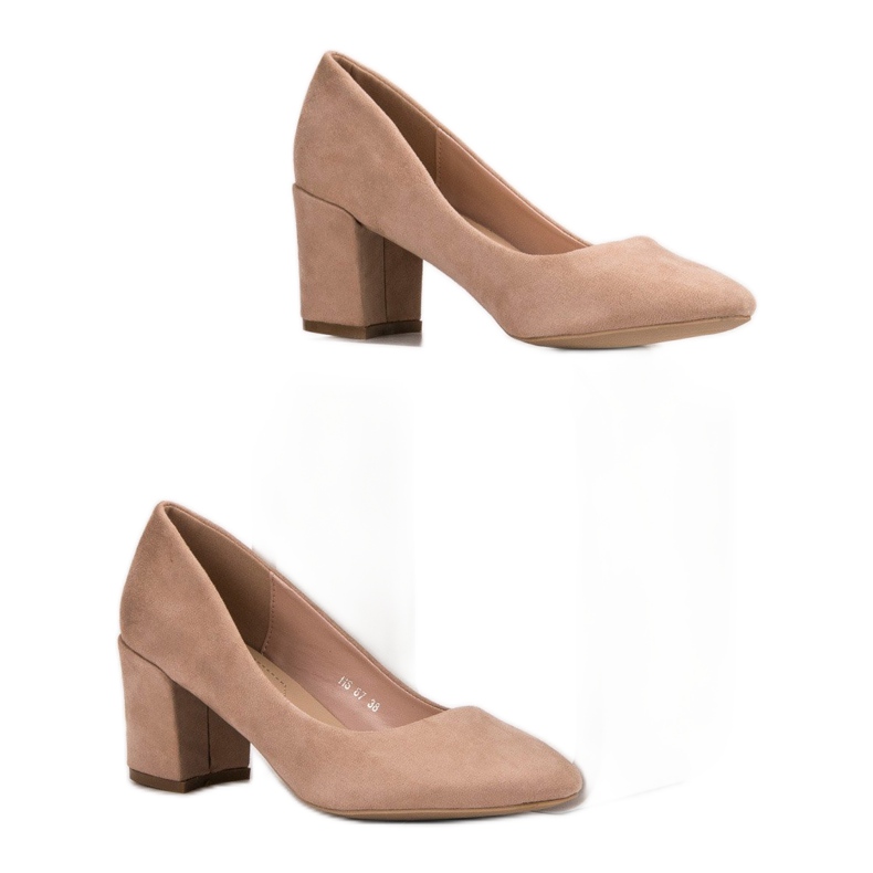 Small Swan Suede Pumps brown 2