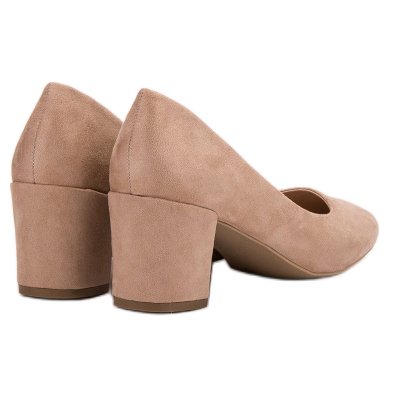 Small Swan Suede Pumps brown 1
