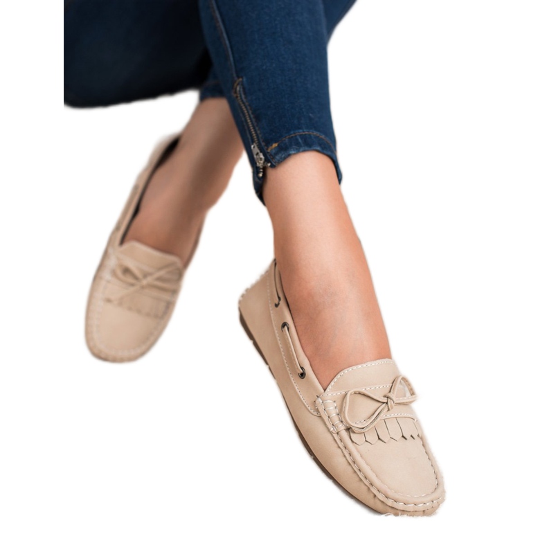 SHELOVET Loafers With A Bow brown 1