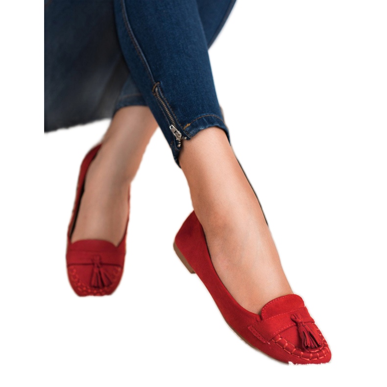 Seastar Ballerinas With Fringes red 2