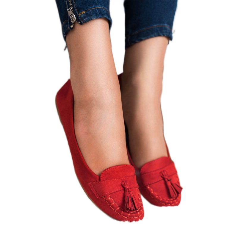Seastar Ballerinas With Fringes red 1