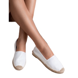 Ideal Shoes Suede Slip-On Shoes white 2