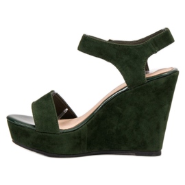 Vinceza Suede Sandals green 1
