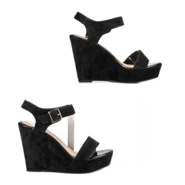 Vinceza Suede Sandals black 2