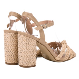 Braided VICES sandals brown 1