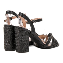 Braided VICES sandals black 1