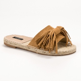 VICES Fringed Slippers brown 3