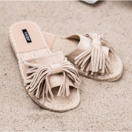 VICES Fringed Slippers brown 1