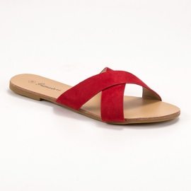 Primavera Comfortable Flat Slippers red 1