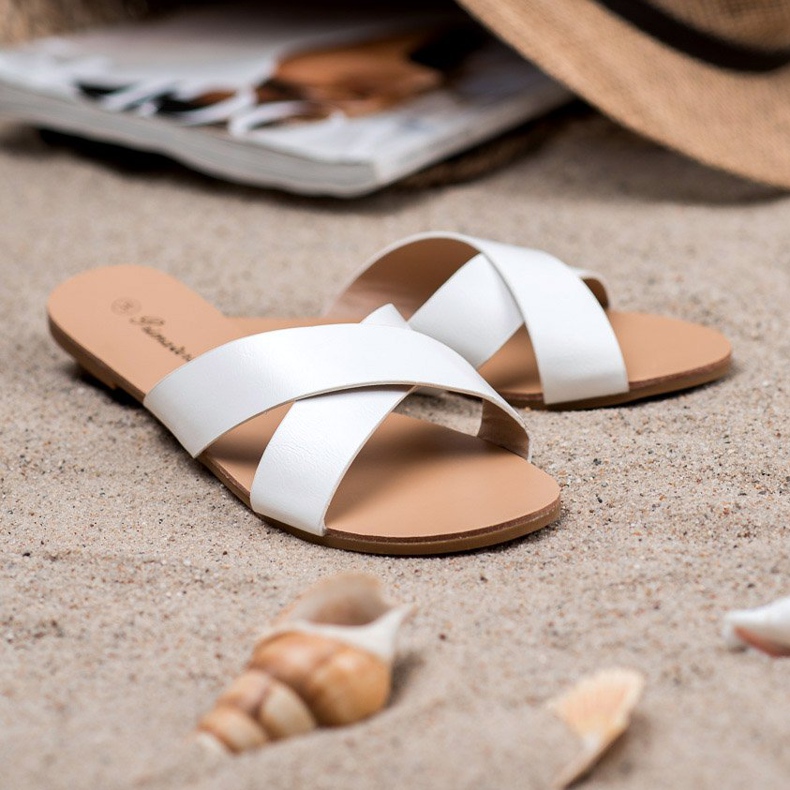 Primavera Comfortable Flat Slippers white 2