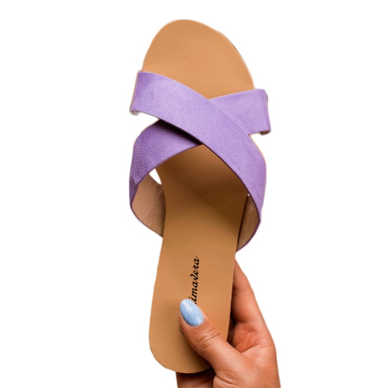 Primavera Comfortable Flat Slippers purple 1