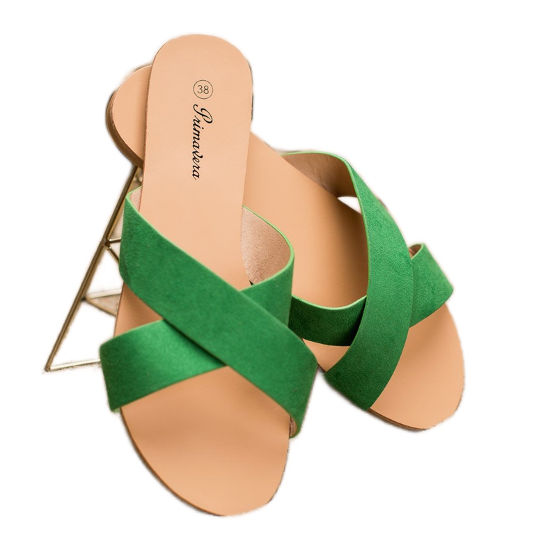 Primavera Comfortable Flat Slippers green 2