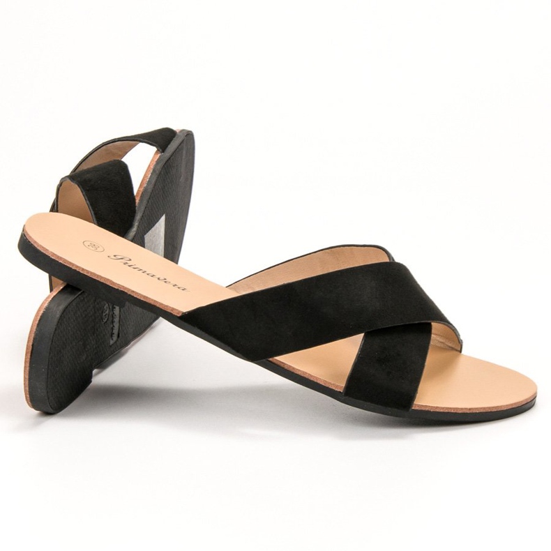 Primavera Comfortable Flat Slippers black 1