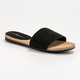 Primavera Suede Slippers black 1