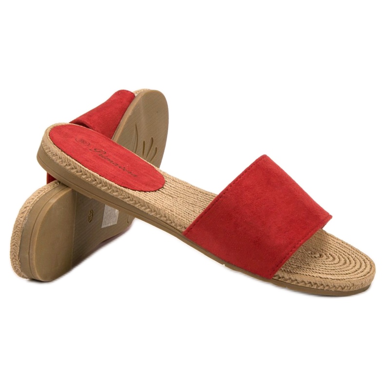 Primavera Suede Slippers red 1