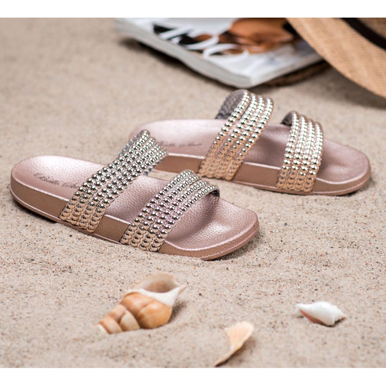 Bello Star Slippers With Beads yellow 1 Bello Star Slippers With Beads yellow 1