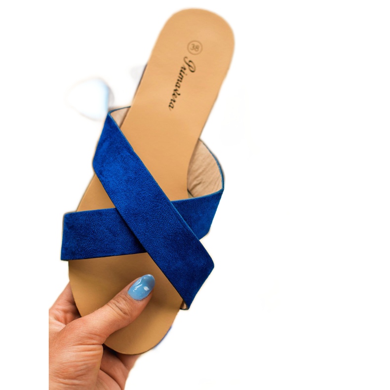 Primavera Comfortable Flat Slippers blue 1 Primavera Comfortable Flat Slippers blue 1