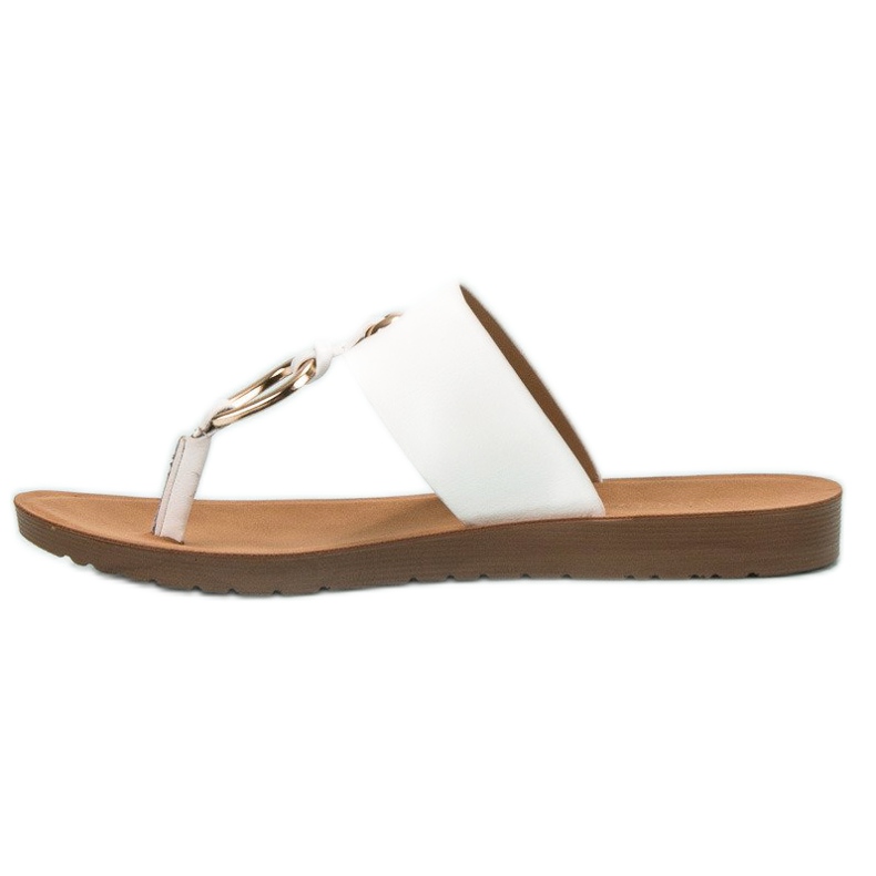 Stylish VINCEZA flip-flops white 1