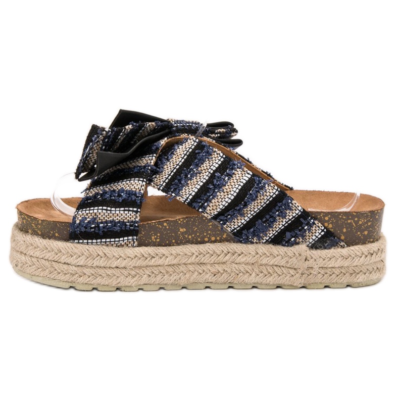 Vices Textile Slippers On The Platform black 1