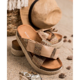 Vices Textile Slippers On The Platform brown 2