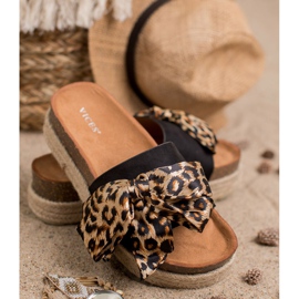 Vices Fashionable Animal Print Slippers black 2 Vices Fashionable Animal Print Slippers black 2