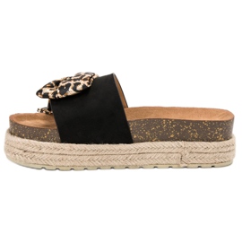 Vices Fashionable Animal Print Slippers black 1 Vices Fashionable Animal Print Slippers black 1