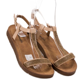 Forever Folie Sandals With Cubic Zirconia brown 1