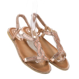 SHELOVET Decorated Sandals With A Rubber Band pink 2